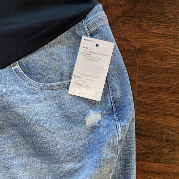 NWT Maternity Sonoma Over-the-Belly Panel Jean Shorts (8) - Picture 3 of 5